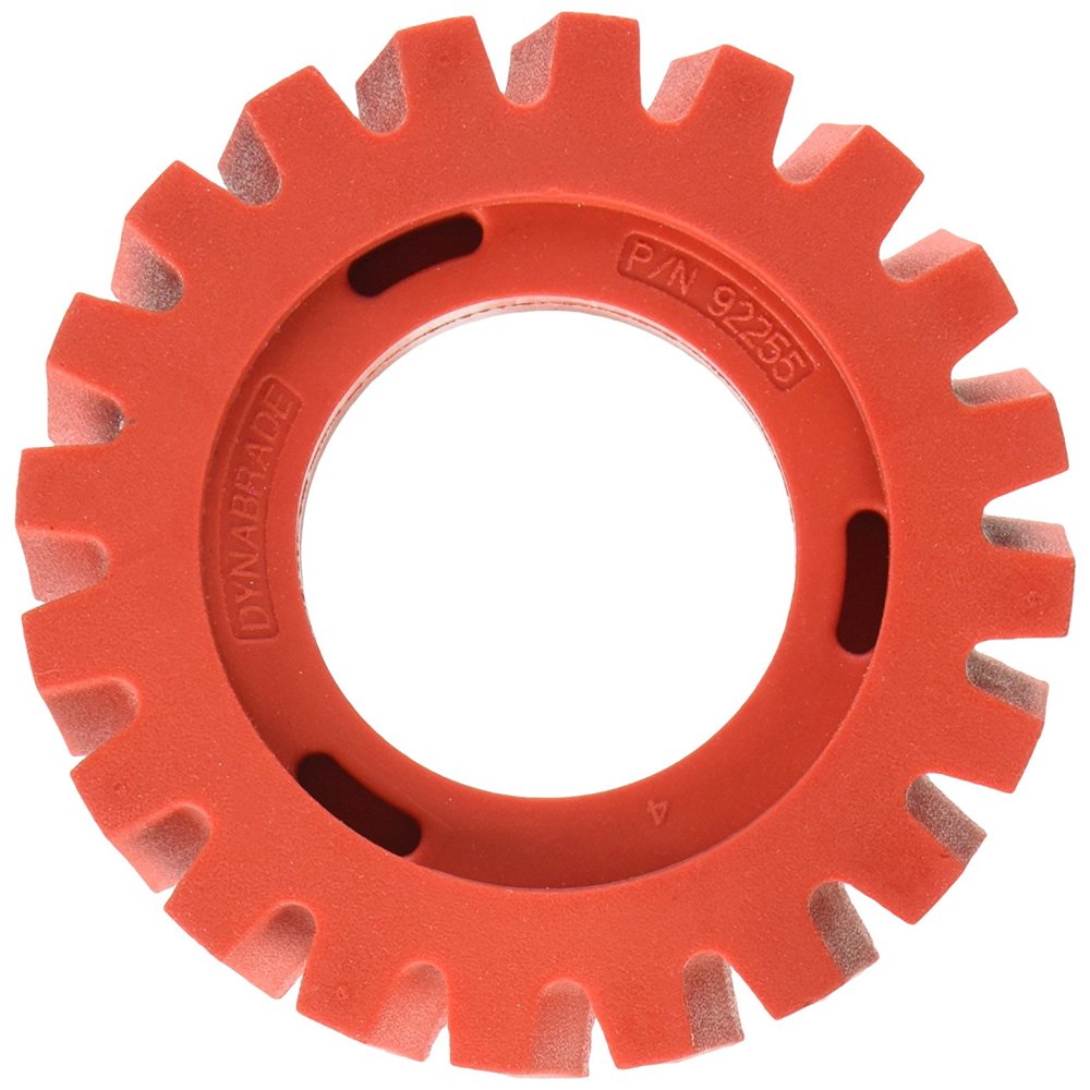 92255 4Inch Diameter by 11/4Inch Wide REDTRED Eraser Wheel; Wheel