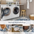 thumbnail image 5 of Lahome Decor 4'x6' Area Rug for Living Room,Machine Washable Non Slip Inside Floor Mat,Vintage Rug,Low Pile Lightweight Vintage Rug for Bedroom Dining Room Office Farmhouse,Blue, 5 of 9