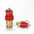 thumbnail image 4 of Válvula de seguridad Compresor de aire Válvula limitadora de presión G1 / 4 Macho 115psi Presión fijada Tapa roja 1pcs Kuyhfg Bienvenido a Kuyhfg, 4 of 5
