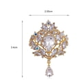 thumbnail image 5 of SmartBy Brooch Gorgeous Luxury Flower Pattern Flower Shape Shawl Clip for Party, 5 of 8