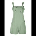 thumbnail image 3 of Cortos de Verano A para Mujer, Casuales Sin Mangas con Bolsillos Verde Gris XL, 3 of 9
