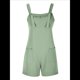 thumbnail image 3 of Cortos de Verano A para Mujer, Casuales Sin Mangas con Bolsillos Verde Gris XL, 3 of 9