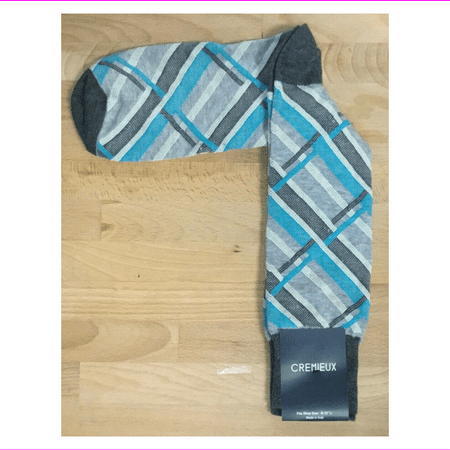 

ItalyCremieux Mens Dress Socks Cotton Blend Grey SIZE:6-12.5