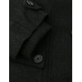 thumbnail image 4 of Ma Croix Mens Wool-Blend Classic Double Breasted Pea Coat with Detachable Turtle Neck Bib, 4 of 8