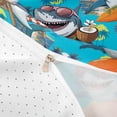 thumbnail image 4 of jejeloiu Summer Party Shark Bedding,Beach Chair Coconut Print Duvet Cover Full For Boys,Bright Blue,Reversible,3-Piece,1 Duvet Cover and 2 Pillowcases, 4 of 6