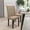 Beige Fabric, variant on Merrick Lane Mid-Century Panel Back Parsons Accent Dining Chair in Black Faux Leather