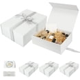 thumbnail image 1 of Cajas de Regalo, Paquete de 5 cajas con tapas y 5 tarjeta de felicitación, caja de propuesta con cinta para dama de honor, boda, Navidad, Halloween, regalo de cumpleaños (negro), 1 of 4