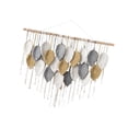 thumbnail image 4 of Borlas de hojas colgantes de pared de macramé, artesanía bohemia de cuerda de algodón, borla de decoración del hogar, decoración de arte de pared de macramé para sala de estar, 21 hojas, 4 of 8