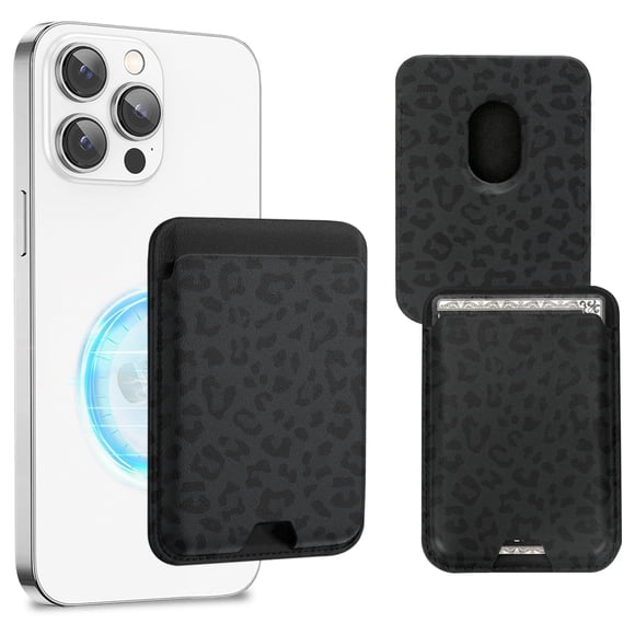 Tarjetero magnético de piel Obbii para iPhone