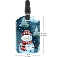 thumbnail image 6 of Square 2Pack PU Leather Christmas Snowman Cruise Luggage Tag with Privacy Cover and Name ID Tag for Travel Handbags Backpacks Luggage Tags, 6 of 6