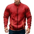 thumbnail image 3 of Men's Zip Up Pullover Jacket Lightweight Athletic Top For Gym Running Workout Casual Streetwear, 3 of 6