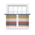 thumbnail image 2 of Sheer Curtains 54 Inches Long, Boho Geometric Light Filtering Window Curtains for Living Room, Bohemian Stripes Aztec Tribe Vintage Rod Pocket Voile Sheer Curtain Drapes, 52"W x 54"L, 2 Panels, 2 of 8
