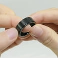 thumbnail image 5 of 8MM Silver/Black Cross Spinner Band Men's Stainless Steel Fashion Ring Size 7-12, 5 of 9