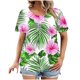 thumbnail image 1 of Mujeres Más Tamaño Manga Corta Tops, Moda Impresión Cuello Redondo, Camiseta Más Tamaño Blusa, 1 of 5