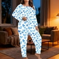 thumbnail image 4 of FDGIU ‌‌‌‌‌Women Plus Size Pajama Sets - Soft Printed 2 Piece Cute Printed Loungewear, 4 of 7
