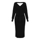 thumbnail image 5 of Vestido informal de mujer con cuello en V y espalda escotada: diseño elegante para todas las estaciones, lavable a máquina, tallas S-XL, largo 105-108 cm., 5 of 5