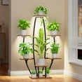 thumbnail image 1 of Plant Stand Indoor with Grow Lights - ed Large Plant Shelf ; Corner Shelf for Indoor Plants Multiple Metal Flower Holder Curved Display Rack for Living Room Home Decor Pat, 1 of 9