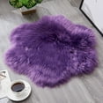 thumbnail image 1 of Agiferg Wool Imitation Sheepskin Rugs Faux Non Slip Bedroom Shaggy Carpet Mats, 1 of 2