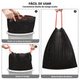 thumbnail image 5 of 3 rollos con pequeñas bolsas de basura, 4 galones grueso con pequeñas bolsas de basura, adecuadas para diferentes contenedores de basura, 60 (Negro), 5 of 5