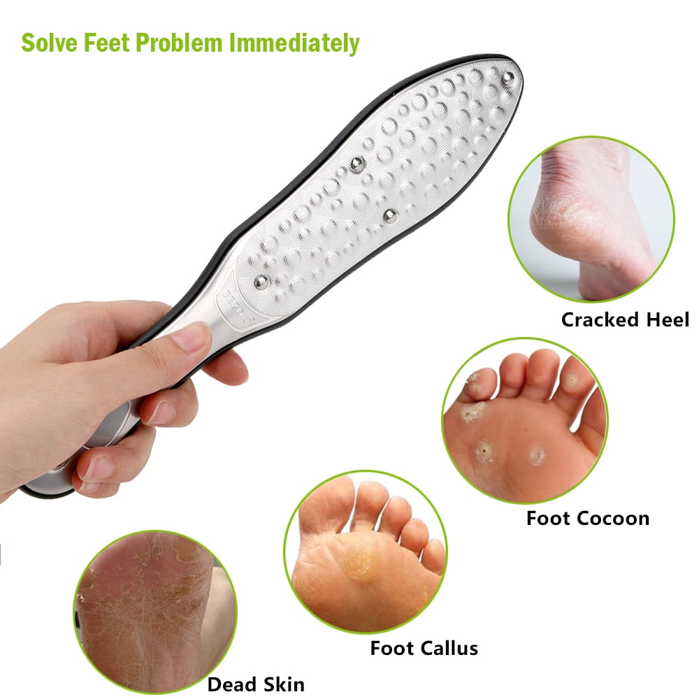 Zlongron Double-Sided Foot File, Callus Remover for feet Suitable for feet  Dry Cracked, Dead Skin, calluses, etc., Heel Scraper for Cracked Heels