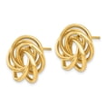 thumbnail image 2 of Auriga Fine Jewelry 14K Yellow Gold Love Knot Stud Earrings for Women (Length-19mm, Width-19mm), 2 of 5