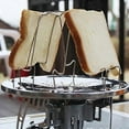 thumbnail image 2 of 4 Slice Camping Bread Toast Tray Gas Stoves Cooker BBQ Camping Toaster Rack, 2 of 4