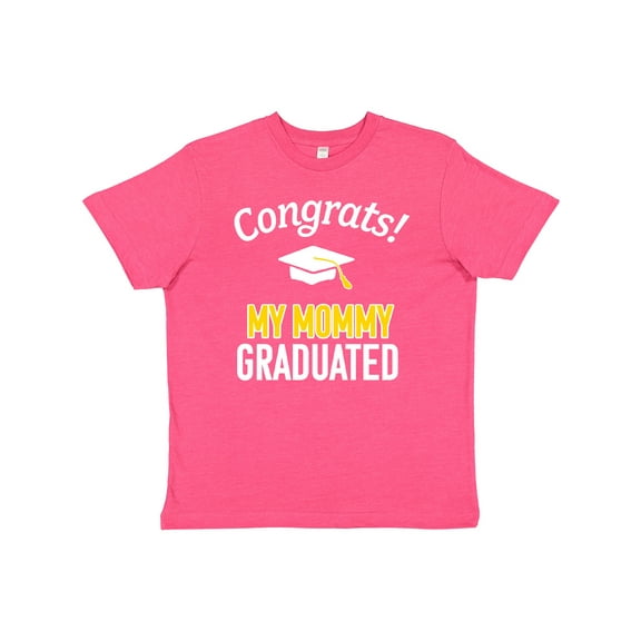 Inktastic Congrats My Mommy Graduated with cap Youth T-Shirt
