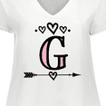 thumbnail image 4 of Inktastic Letter G Monogram Tribal Arrow Women's Plus Size V-Neck T-Shirt, 4 of 5