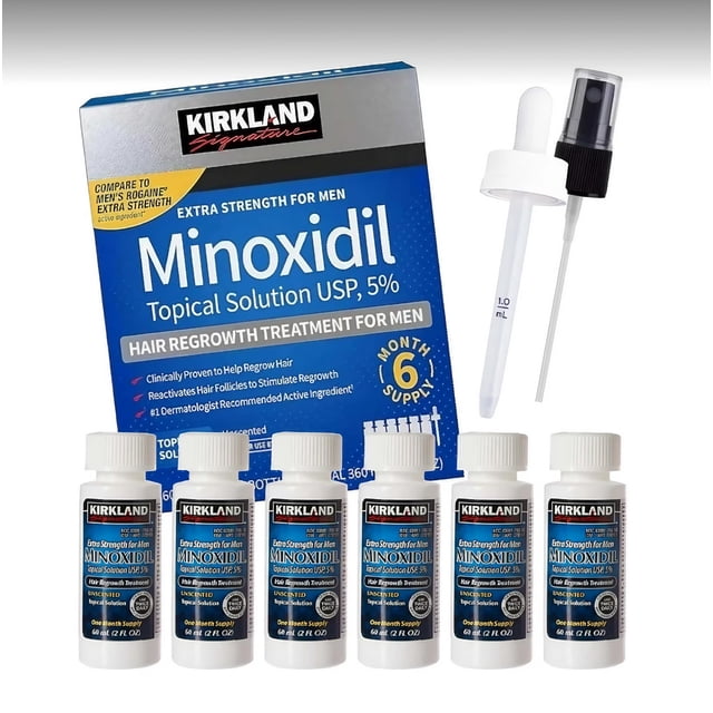 Tratamiento para el crecimiento del cabello Kirkland Signature Minoxidil 5% 360m