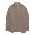 thumbnail image 2 of Sweatshirt for Women Oversized Casual Long Sleeve Button Henley Neck Pullover Tops Outfits Clothes Camel Color M, 2 of 8