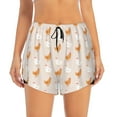 thumbnail image 3 of Uemuo Funny Chicken Pattern Women's Athletic Shorts High Waisted Running Shorts with Liner Pockets Gym Elastic Workout Shorts-X-Large, 3 of 9