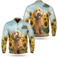 thumbnail image 3 of Goldendoodle Hello Summer Sunshine Sunflowers Spring Retro Vintage All Over Print 3D Baseball Jacket Doodle Dog Lover Gifts Idea Bomber Jacket Softball - 00008, 3 of 6