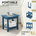 thumbnail image 5 of SERWALL HDPE Shower Bench for Inside Shower, Waterproof Shower Stool with Handles- Blue, 5 of 9