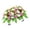 B, variant on Large Artificial Headstone Flower Saddle Cemetery Grave Decoration 34 Roses Memorial Silk Bouquet Outdoor Weather-Resistant Tombstone Floral Arrangement for Cemetery Tribute