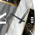 thumbnail image 3 of Designart "Marble Granite Agate with Gold Accents IV" Modern Geometric Oversized Wall Clock, 3 of 5
