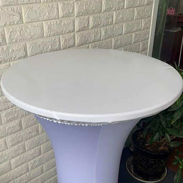 Paño bordes elásticos, impermeable, resistente al aceite, de 27,5 a 33,5 pulgadas, cubierta de limpiable, de limpiar blanco perfecl cubierta de escritorio redonda