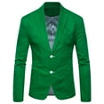 thumbnail image 2 of Luxalzxs Suits for Men Casual Slim Fit Solid Color Suit Jacket Business Two Button Blazers for Wedding Prom Party, 2 of 3