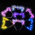 thumbnail image 1 of Gwong Juguete Pluma engrosada LED LED Cat Ear Diadema Decoración de fiesta Accesorios para el cabello Gwong 30007232, 1 of 7