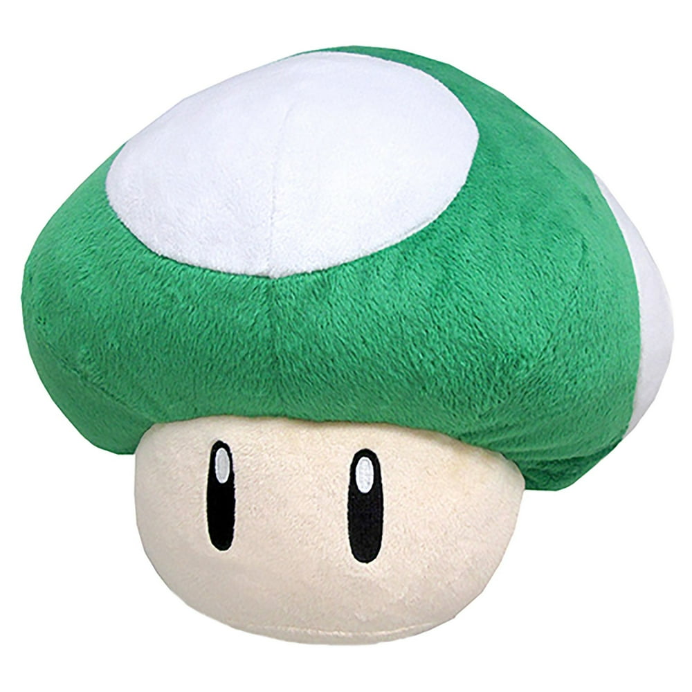 Toy Super Mario Plush 1up Mushroom Pillow Nintendo 0661