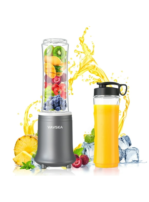 VAVSEA Portable Blender, Personal Blender for Shakes and Smoothies, BPA-Free 20oz Mini Blender with Travel Lids for Home Kitchen, Office and Sports, 500W