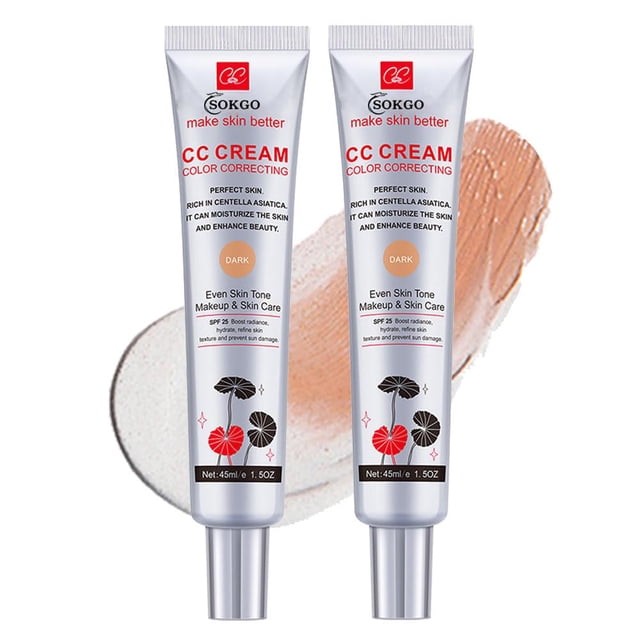 Corrector de color CC Cream Fovcos con SPF 25, 2 unidades, oscuro y grande