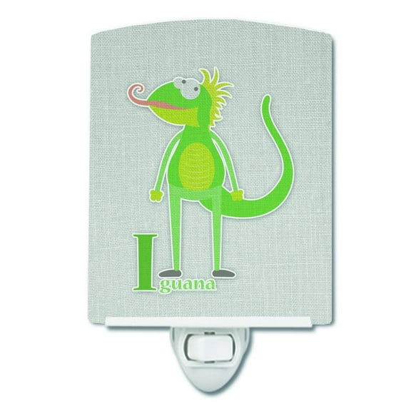 Caroline's Treasures BB5734CNL Alphabet I for Iguana Ceramic Night Light, 6x4x3", multicolor