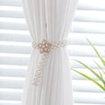 thumbnail image 3 of Mightlink 1 Pairs Curtain Buckles High Elastic Fixed Curtains Reusable Faux Pearl Curtain Strap Tie Home Dorm Hotel Decor for Gifts, 3 of 7
