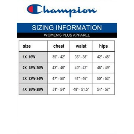 champion crewneck size chart