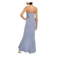 thumbnail image 2 of ADRIANNA PAPELL Womens Light Blue Ruffled Buttoned Spaghetti Strap V Neck Midi Party Mermaid Dress 6, 2 of 4