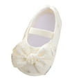 thumbnail image 3 of Rhuody Ballet Shoes For Girls Solid Color Sole Pearl Dress Flower Princess Shoes Fashion Shoes 0-3 Months Beige, 3 of 7