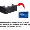 thumbnail image 4 of Funda para caja de soporte de papel de seda rectangular de cuero sintético para el hogar y la oficina, 4 of 5