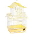 thumbnail image 4 of HomeStock Rustic Retreat Bird Cage with Natural Wood Accents, Durable Metal Construction, Spacious Interior, and Comfortable Features for Birds' Yellow, 4 of 5