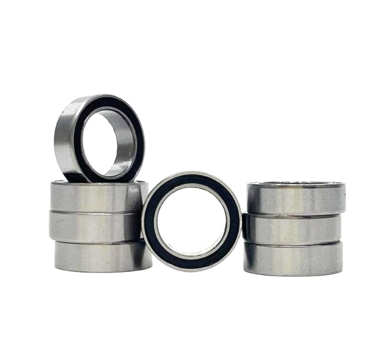Bimetal Seal Shield Micro deep Groove Bearing 10PCS MR63-2RS 3x6x2.5mm Thin Wall Miniature Ball Bearings Black Rubber Seal Cover