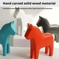 thumbnail image 6 of Dala Horse Statue, Hand-Carved Wooden Horse Figurine for Home Decor, Traditional Folk Art Ornament for Shelf, Desk, Living Room, Gift Idea, 6 of 10